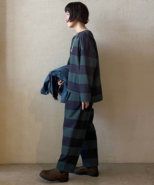 「JOURNAL STANDARD LUXE」 7分袖カットソー FREE グリーン レディースの画像