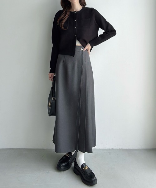 「Meiru」 ニットカーディガン MEDIUM レッド レディース_画像4