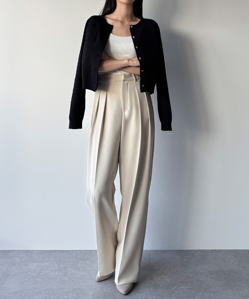 「Meiru」 ニットカーディガン MEDIUM レッド レディース_画像6