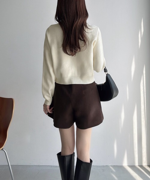 「Meiru」 ニットカーディガン MEDIUM レッド レディース_画像8