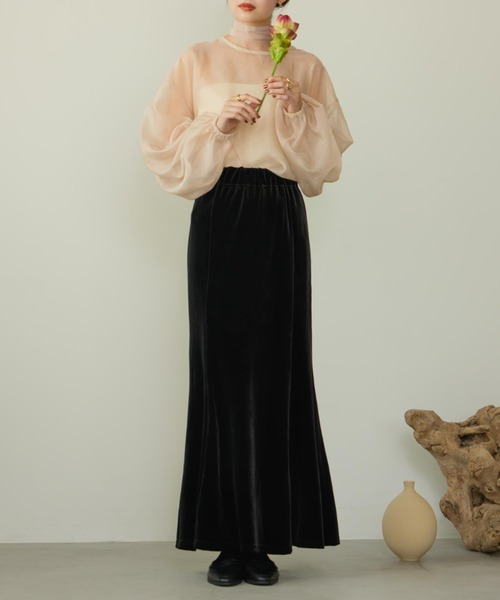 「hinari」 ロングスカート SMALL アイボリー レディース_画像4