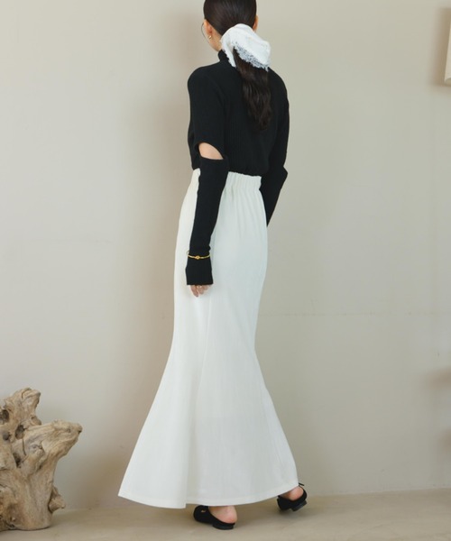 「hinari」 ロングスカート SMALL アイボリー レディース_画像7