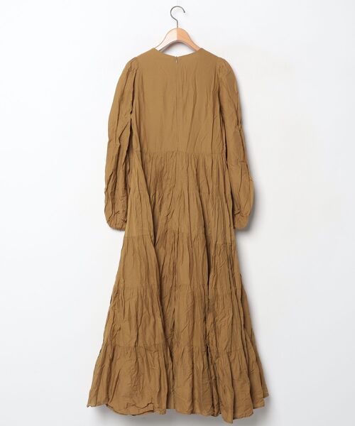 「MARIHA」 7分袖ワンピース 38 ベージュ レディース_画像2