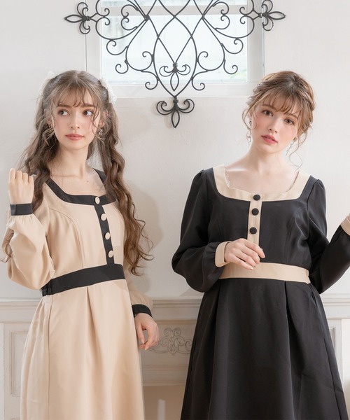 「DearMyLoveRose」 長袖ワンピース MEDIUM ブラック系その他 レディース_画像7