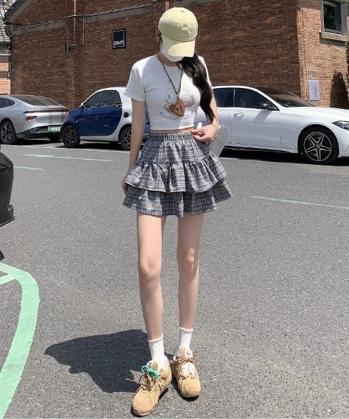 center i スカート チェックフリルミニスカート : ZOZOTOWN Yahoo!店