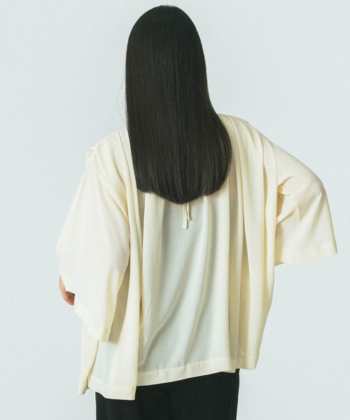 「OKIRAKU」 長袖ブラウス ONE SIZE ブラウン レディース_画像3