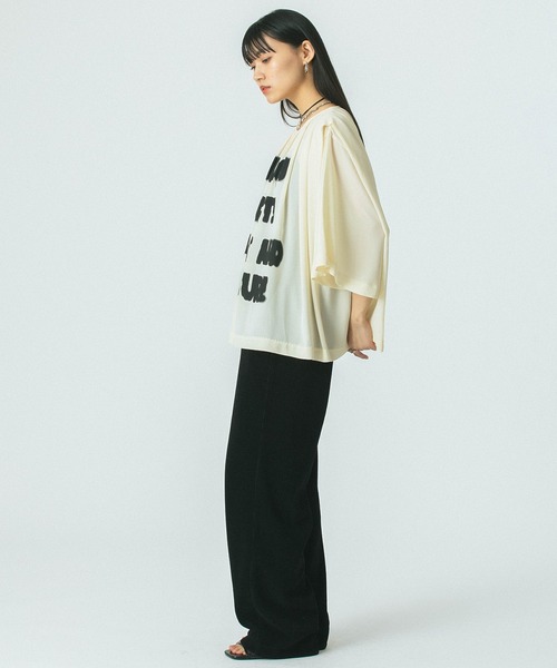「OKIRAKU」 長袖ブラウス ONE SIZE ブラウン レディース_画像5