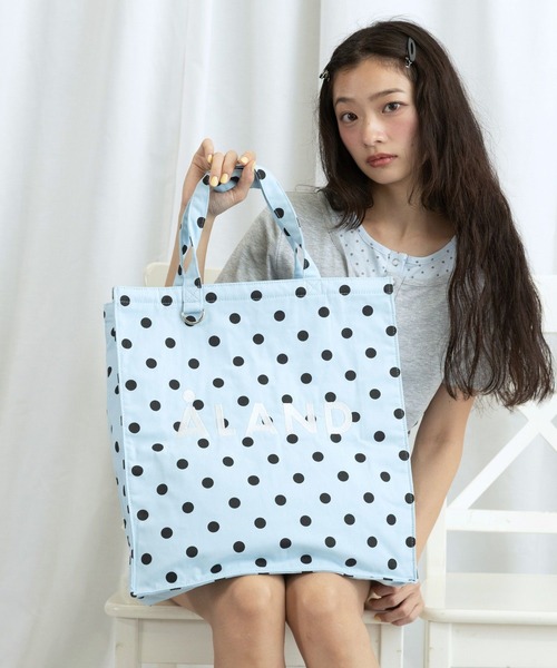 ALAND トートバッグ ALAND／ドットDカンリングトートバッグ レディース