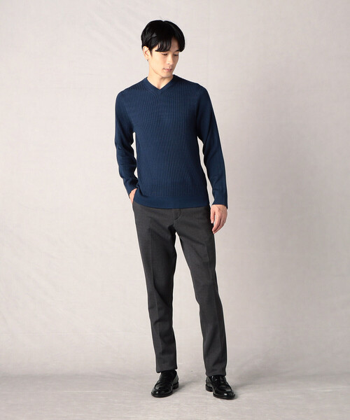 「COMME CA MEN」 スラックス M ネイビー メンズ_画像3