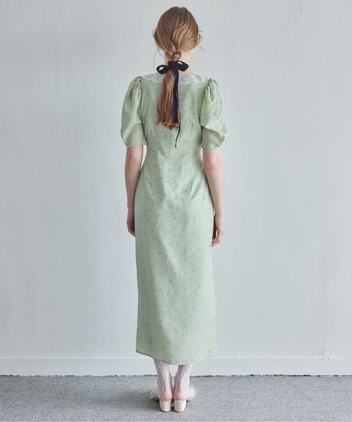 ドレス デコルテレースワンピース / Decollete lace dressの画像