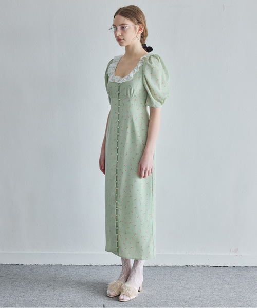 ドレス デコルテレースワンピース / Decollete lace dressの画像