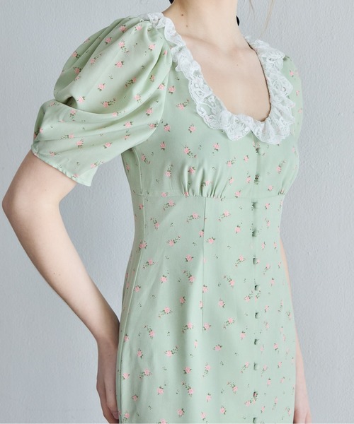 ドレス デコルテレースワンピース / Decollete lace dressの画像