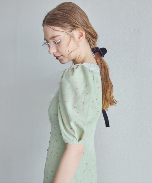 ドレス デコルテレースワンピース / Decollete lace dressの画像