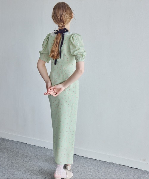 ドレス デコルテレースワンピース / Decollete lace dressの画像