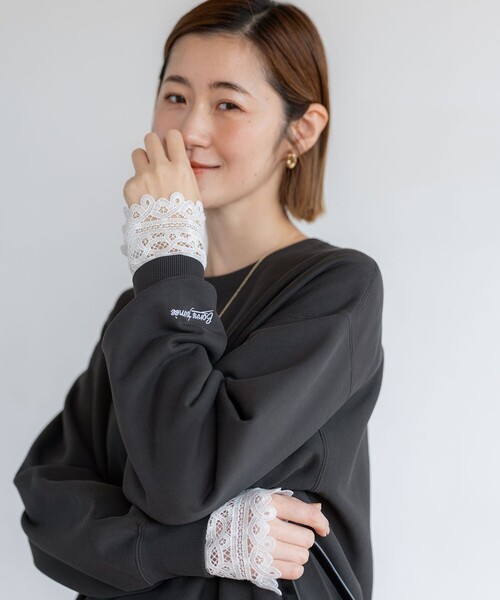 「23区」 長袖カットソー 38 ホワイト レディース_画像9