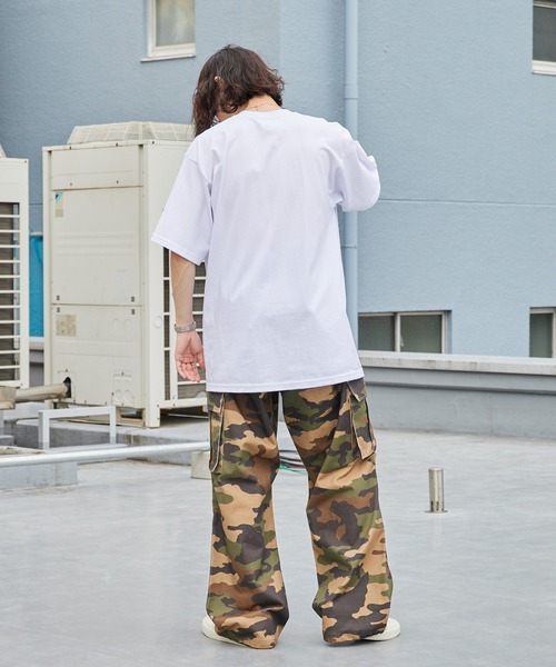 ROOP TOKYO ワイドパンツ カーゴパンツ ワイドカーゴパンツ 無地 迷彩