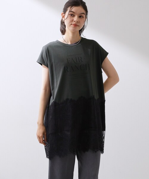 新品タグ付き COCO DEAL レース切り替え 半袖Tシャツ COCO DEAL