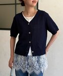 tシャツ 裾レースプルオーバー レディースの詳細画像2