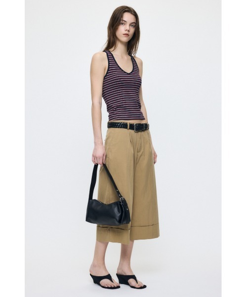 MOUSSY（マウジー） ワイドパンツ パンツ WASHED CHINO CROPPED パンツ