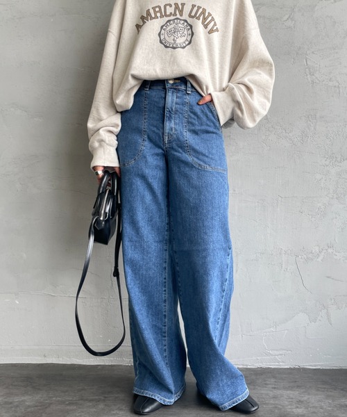 「SOMETHING」 デニムパンツ S ライトインディゴブルー レディース_画像8