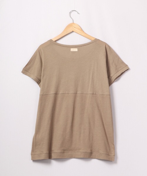 DIMENSIONE danza tシャツ メッセージプリントフレンチスリーブ