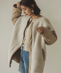 rectangle（レクタングル） ジャケット ノーカラージャケット ボア