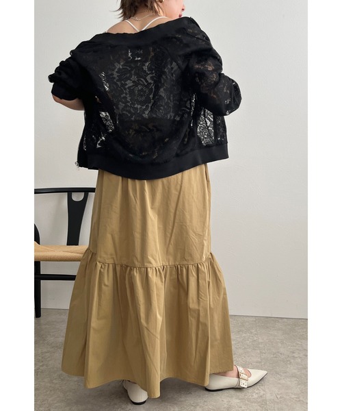 palm RICHE ジャケット ブルゾン レディース レース×チュール