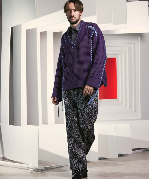 【Italian Dead Stock Fabric】ドレスオーバー比翼シャツ MAISON SPECIAL シャツ 「UNISEX」「Italian Dead Stock Fabric