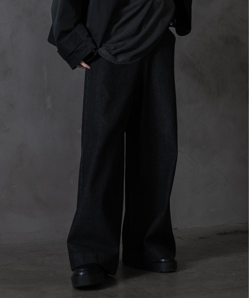 Bacterium baggy pants （バギーデニム） ブラックデニム bacterium BAGGY DENIM (バギーデニム) ブラック パンツ