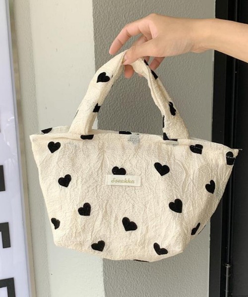 TONE SELECT GOODS トートバッグ Liaa/ブラックハート柄ミニトート