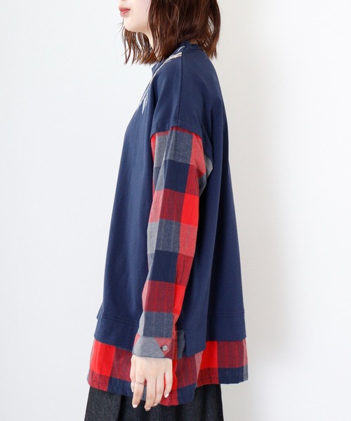 Emago EMAGO レイヤード風プルオーバー レディース : ZOZOTOWN