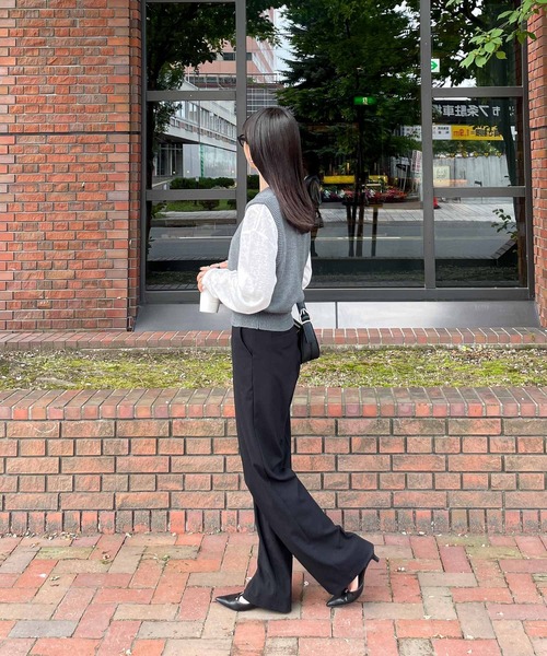 ベスト ジレ ベーシックVネックニットベスト レディース : ZOZOTOWN