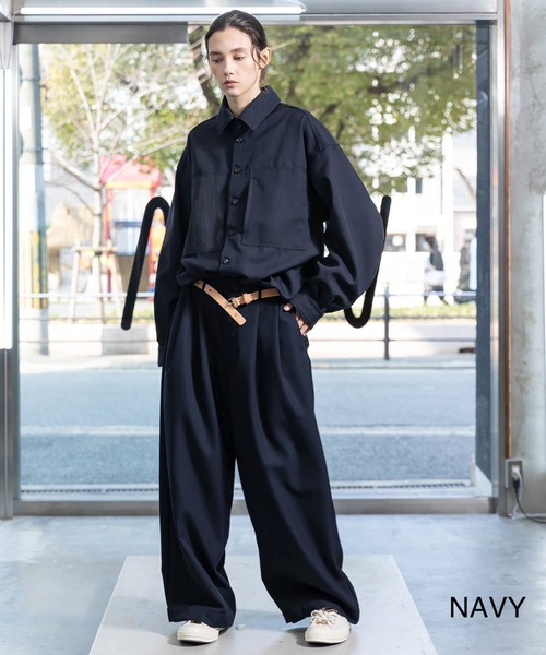 パンツ 【VOAAOV】 BISHU WOOL ONI SURGE Tuck Wide Pants VOAAOV BISHU WOOL ONI SURGE Tuck Wide