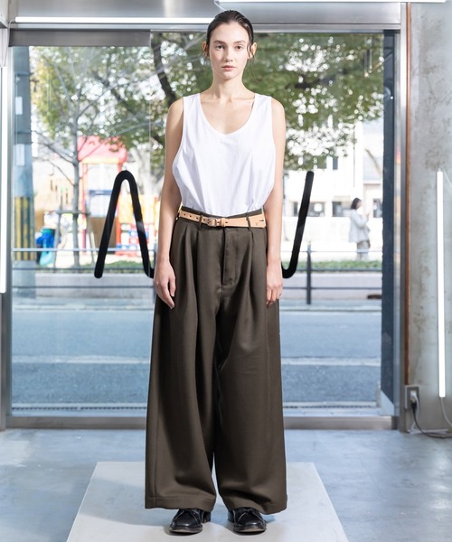 パンツ 【VOAAOV】 BISHU WOOL ONI SURGE Tuck Wide Pants VOAAOV BISHU WOOL ONI SURGE Tuck Wide