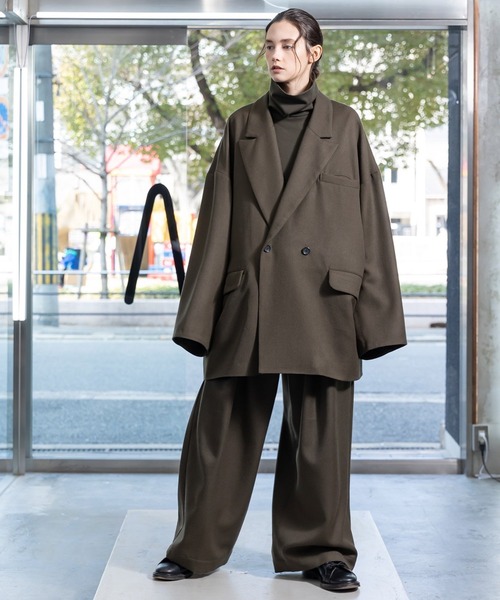 パンツ 【VOAAOV】 BISHU WOOL ONI SURGE Tuck Wide Pants VOAAOV BISHU WOOL ONI SURGE Tuck Wide