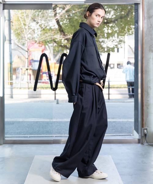 パンツ 【VOAAOV】 BISHU WOOL ONI SURGE Tuck Wide Pants VOAAOV BISHU WOOL ONI SURGE Tuck Wide