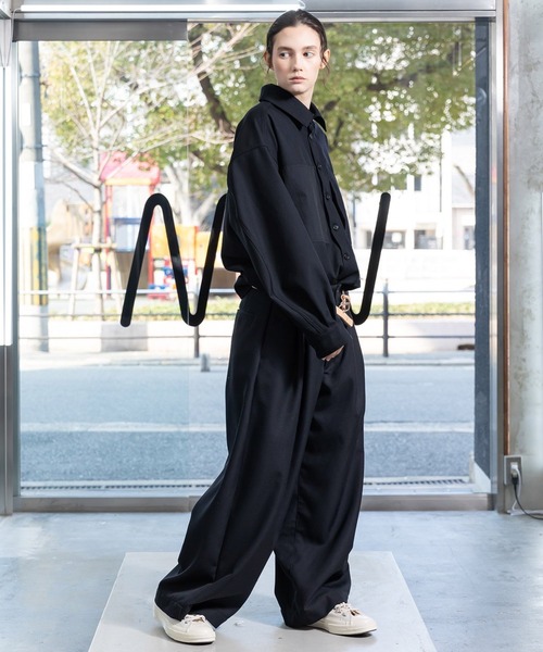 パンツ 【VOAAOV】 BISHU WOOL ONI SURGE Tuck Wide Pants VOAAOV BISHU WOOL ONI SURGE Tuck Wide