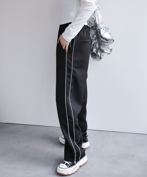 パンツ 「セットアップ対応」配色トラックジャージ/パンツ レディース | LACーVERT | 05