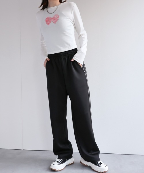 パンツ 「セットアップ対応」配色トラックジャージ/パンツ レディース | LACーVERT | 06