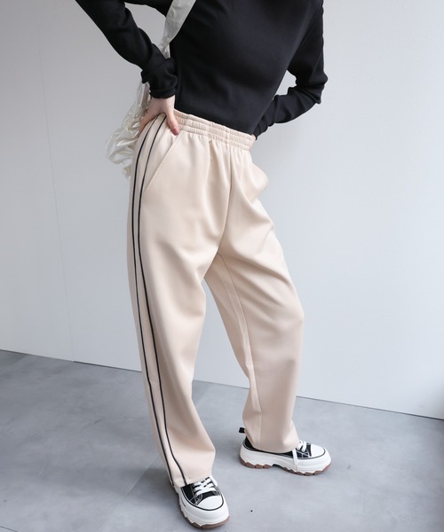 パンツ 「セットアップ対応」配色トラックジャージ/パンツ レディース | LACーVERT | 08
