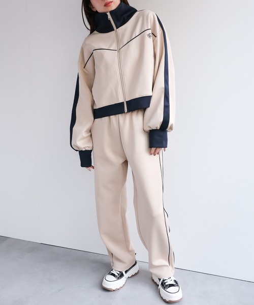 LACーVERT パンツ 「セットアップ対応」配色トラックジャージ