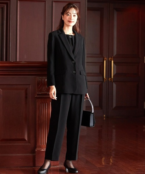 ニッセン　フォーマル3点セットスーツ ニッセン セットアップ 「喪服・礼服」洗える防しわフォーマル3