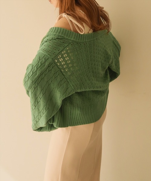 mideal カーディガン spring color cardigan / スプリングカラー