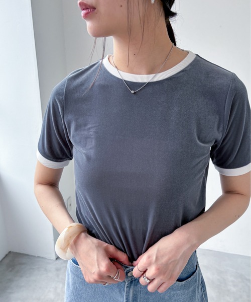 EPIMI E'PIMMY tシャツ シアーベロアリンガーTシャツ レディース