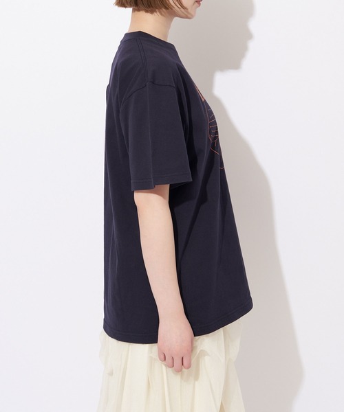 売れ筋商品|||パルフォイス Tシャツ レディース トップス Basic T-shirt - blue AZUL BY MOUSSY | カコウプリントTシャツ (Tシャツ・カットソー