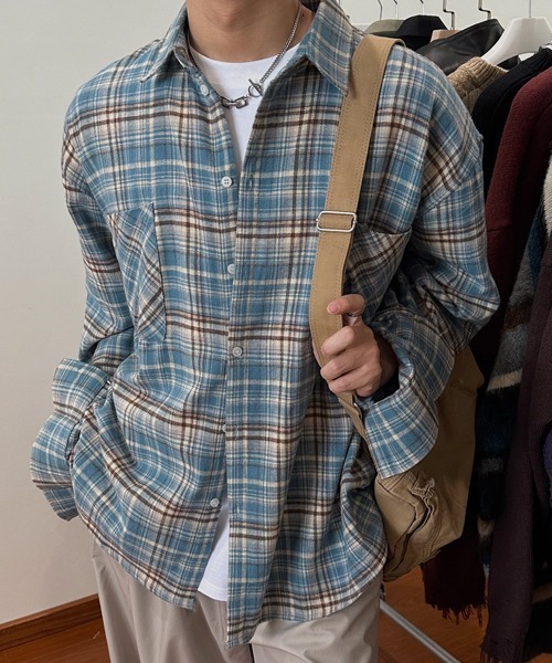 NOWLE（ノウル） シャツ 「NOWLE」オンブレチェック ブロックチェック