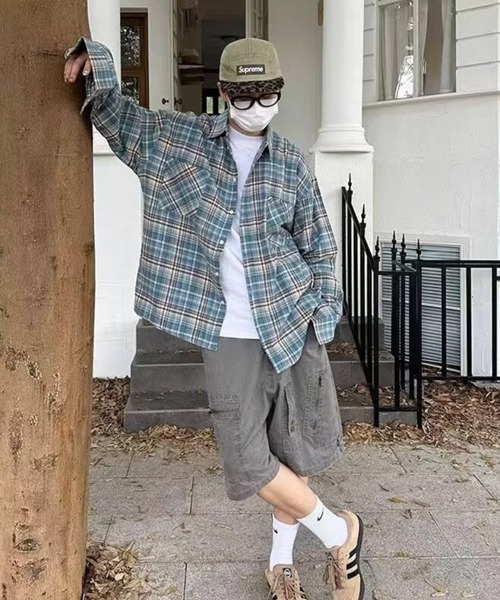 NOWLE（ノウル） シャツ 「NOWLE」オンブレチェック ブロックチェック