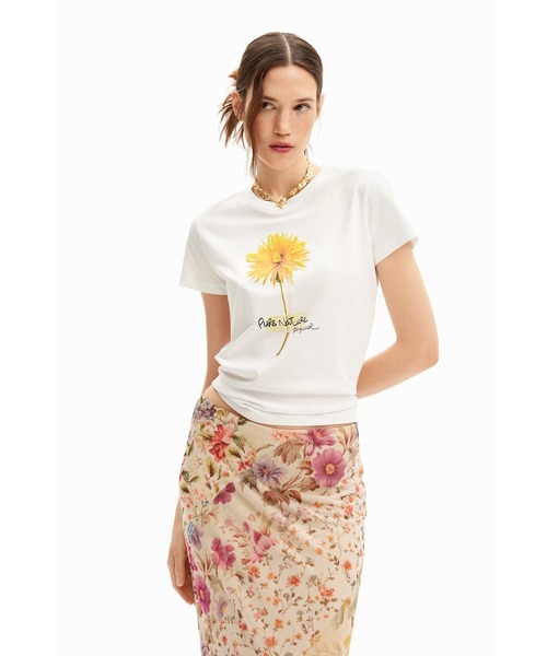 Desigual（デシグアル） ブラウス シャツ 半袖 花柄の半袖Tシャツ 
