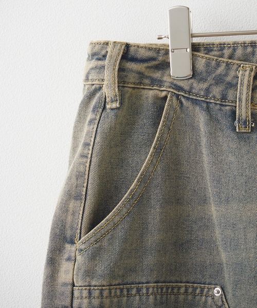 ALL RUNS ジーンズ ヴィンテージ 加工 ペインターデニムパンツ