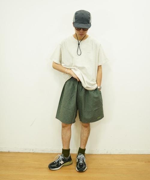 BROKEN BASE パンツ seersucker check shorts メンズ レディース